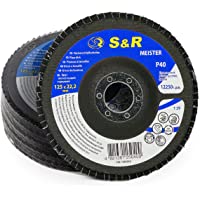 Disco de Laminas 125 m x 22-23 para Acero y Madera- Grano 40- 29 Dientes. Set 5 discos abrasivos para amoladora angular.